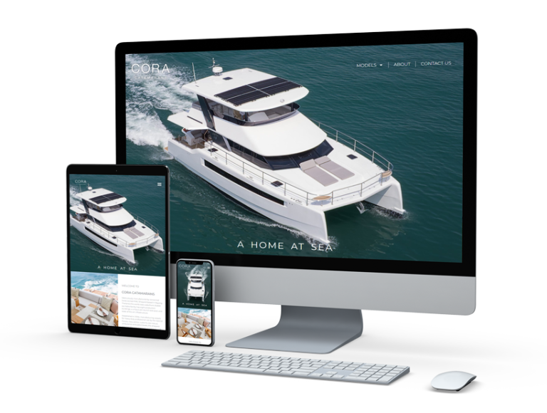 Cora Catamarans Website by Kee Websites - LR