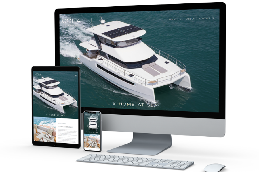 Cora Catamarans Website by Kee Websites - LR
