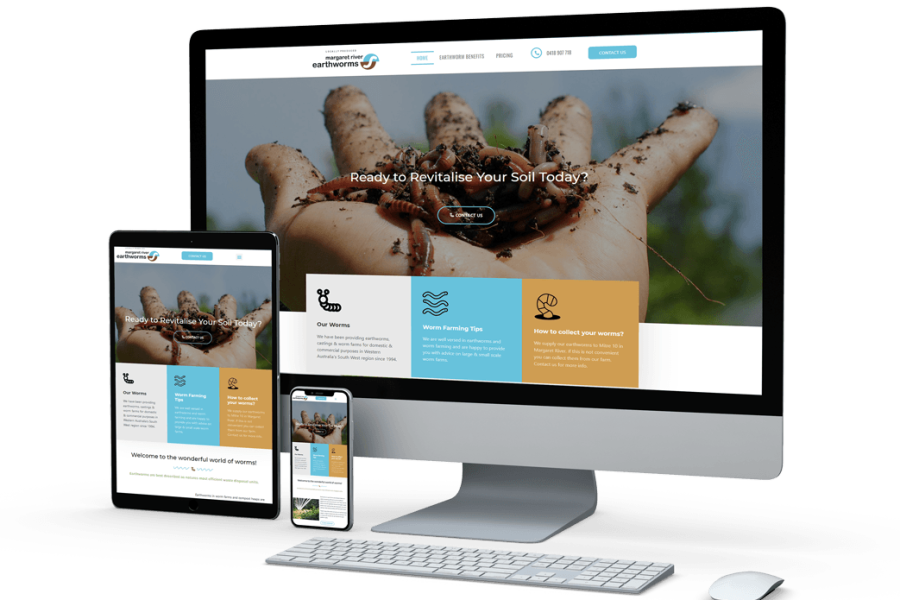 Margaret River Earthworms – website by Kee Websites mockup – LR Margaret River Earthworms - website by Kee Websites mockup - LR