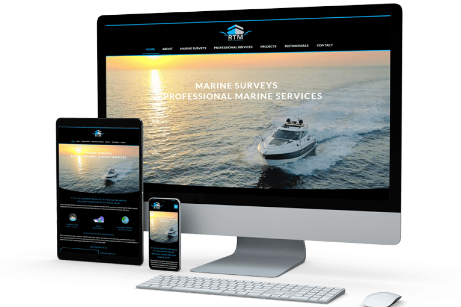Rod Twitchin Marine – RTM – website mockup Rod Twitchin Marine - RTM - website mockup