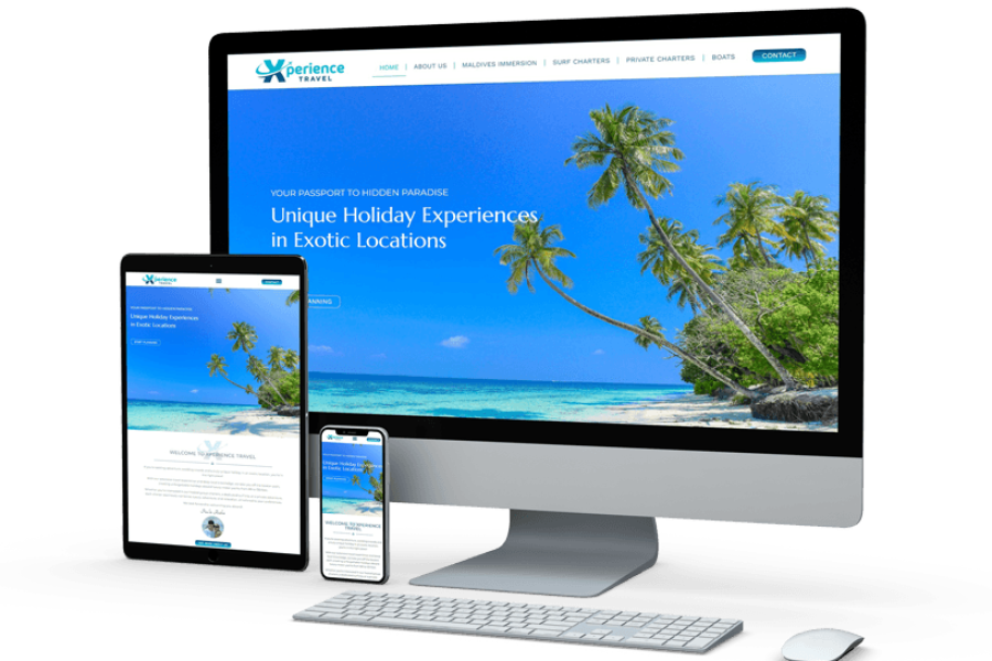 Xperience Travel Website Mock up Xperience Travel Website Mock up